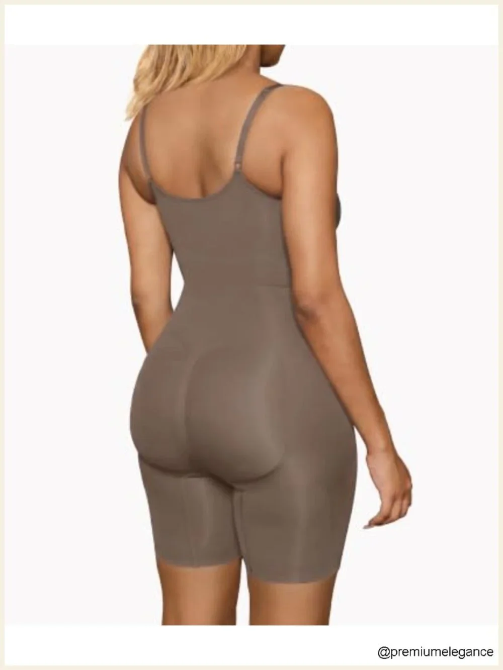 Seamless Tummy Control Bodysuit Shapewear Mid Thigh Body Shaper Compression
